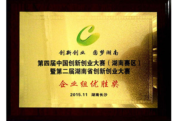 第四屆中國創新創業大賽（湖南賽區）企業組優勝獎